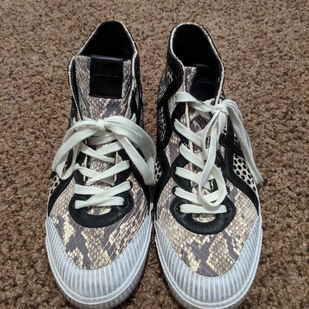 Roberto Cavalli Hi Top Snake Skin Sneakers